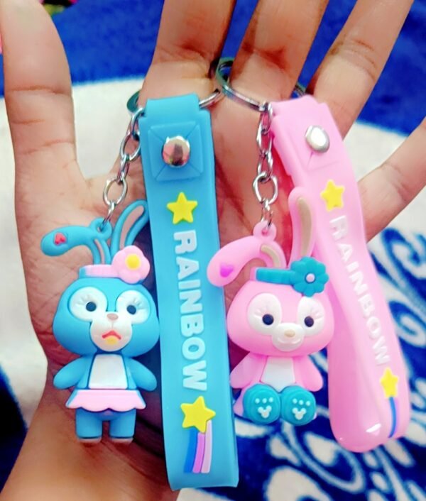 Doremon And micky mouse Girl Cute PVC Shiba Inu Keychain Creative New Year Gift Key Ring - Image 2
